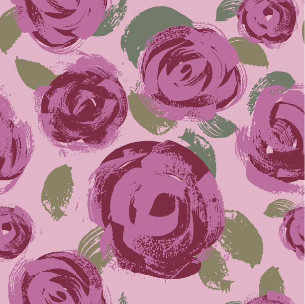 Painted Roses on pink background